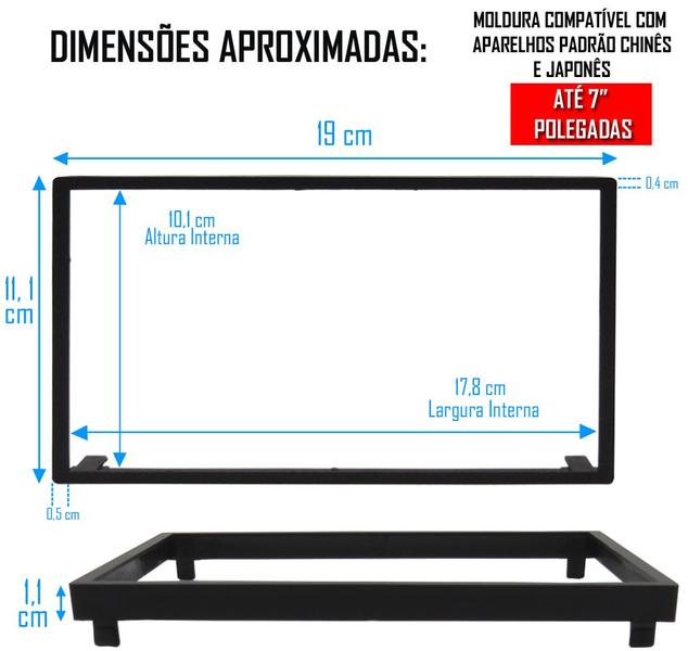 Imagem de Moldura De Painel 2 Din 7" Polegadas City DX 2009 à 2012 - Preto