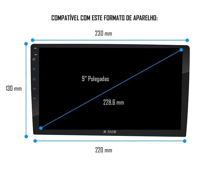 Imagem de Moldura De Painel 2 Din 9" Polegadas Audi Q3 2013 à 2018 - Preto