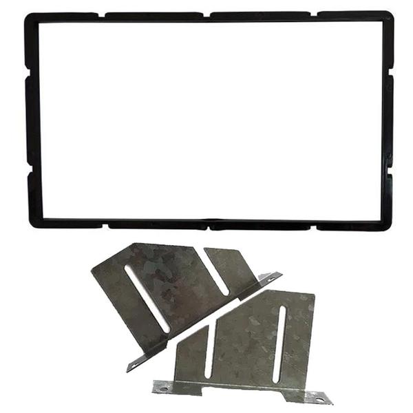 Imagem de Moldura De Painel 2 Din Fiat Strada 2020 2021 2022 2023 Para Cd Dvd 2 Dins