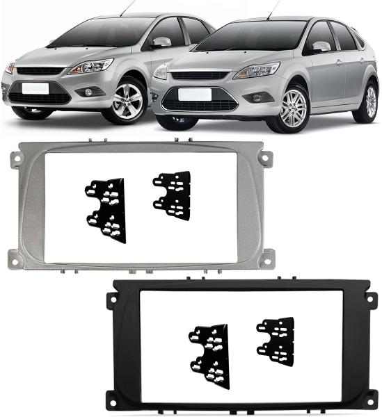 Imagem de Moldura De Painel 2 Din Ford Focus 2009 2010 2011 2012 2013 Para CD DVD 2 Dins - Padrão Original