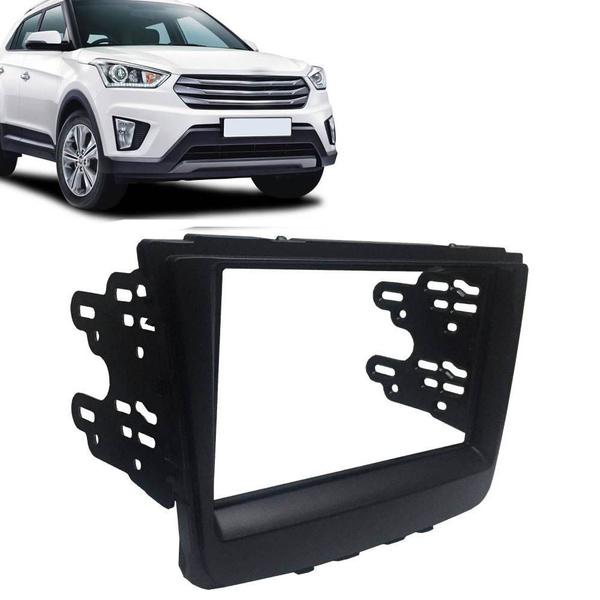 Imagem de Moldura De Painel 2 Din Hyundai Creta 2017 Para Cd Dvd 2 Dins - Padrão Original - Preto