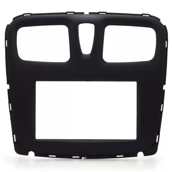 Moldura De Painel 2 Din Renault Sandero e Logan 2015 2016 2017 2018 2019 + Suportes De Fixação Laterais - Sem Som Original de Fábrica - Autoplast Imagem de Moldura De Painel 2 Din Renault Sandero e Logan 2015 2016 2017 2018 2019 + Suportes De Fixação Laterais - Sem Som Original de Fábrica