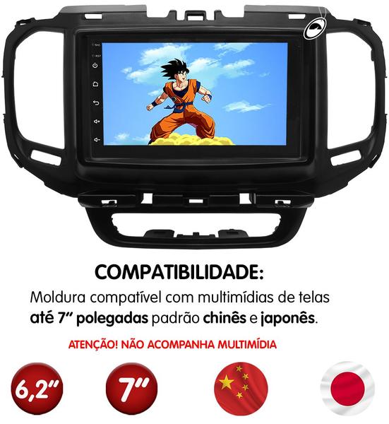 Imagem de Moldura De Painel 2 Din Toro Para Cd Dvd 2 Dins Preto Fosco