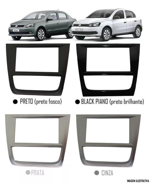 Imagem de Moldura De Painel 2 Din Vw Gol e Voyage G6  Para Cd Dvd 2 Dins - Padrão Original + Moldura interruptores