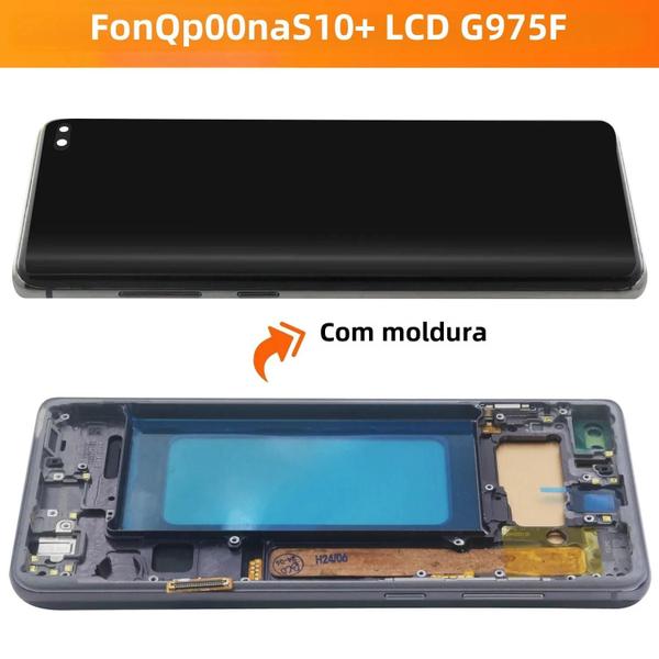 Imagem de Moldura de Tela LCD para Samsung Galaxy S10 Plus (G975/G975F) - Display Touch com Digitizer