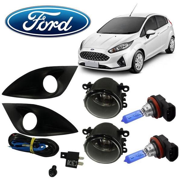 Imagem de Moldura e Farol de Neblina Fiesta 2011/2019 H11SB Kit