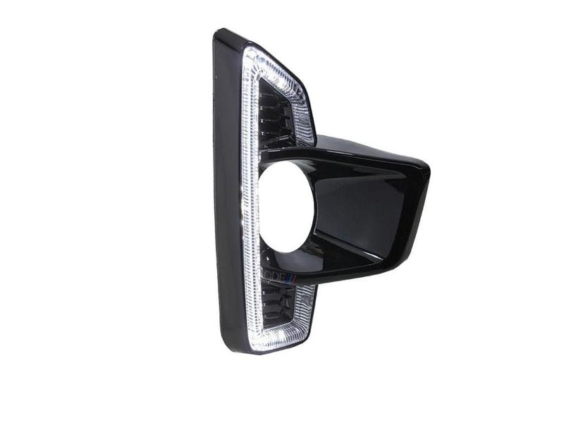 Imagem de Moldura farol auxiliar hilux 19/20 c/led drl luz diurna e pisca