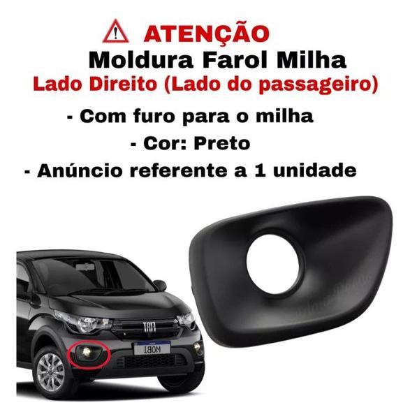 Imagem de Moldura Farol Milha Fiat Mobi Like 2021 2022 2023 2024 Lado Direito Original