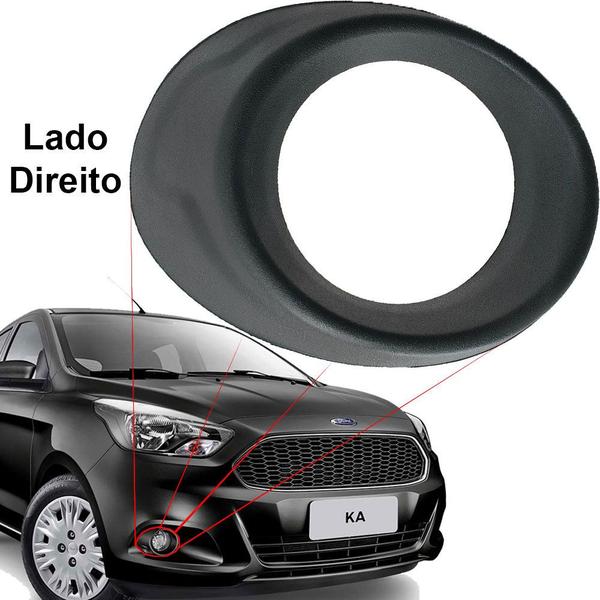 Imagem de Moldura Farol Milha Furo Luz Neblina Direito Ka Hatch Sedan