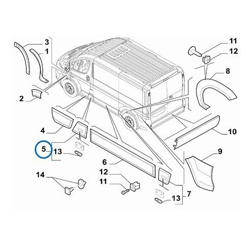 Imagem de Moldura Friso Lateral Direito Nova Ducato 2018 2020 Original