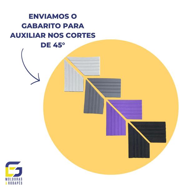 Imagem de Moldura Guarnição Rodameio Eva Autocolante Urânio 7cmx5mm 10 Metros