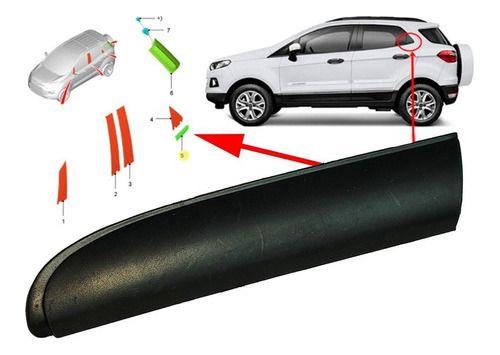 Imagem de Moldura inferior da porta traseira lado esquerdo ecosport 2013 2014 2015 2016 2017 2018 2019 2020 2021