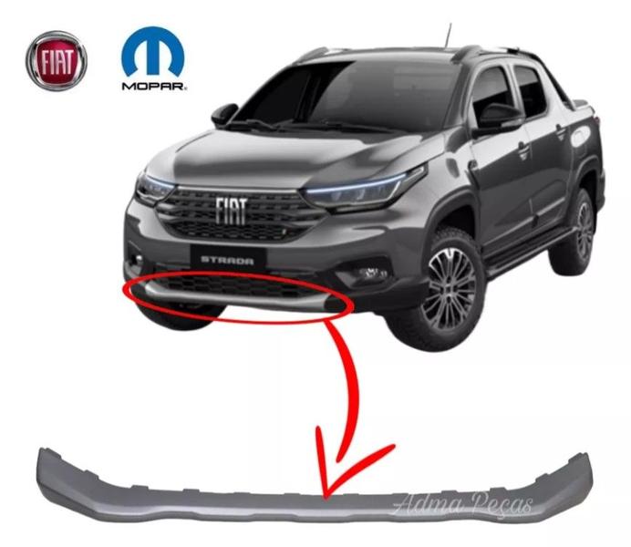 Imagem de Moldura inferior Parachoque Dianteiro Fiat Strada Ranch 2021 2022 2023 Original