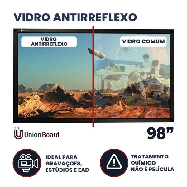 Imagem de Moldura Interativa  Antirreflexo Unionboard 98 Polegadas