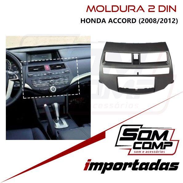 Imagem de Moldura multimídia 2 din honda accord (2008/2012) preto - chinês e japonês