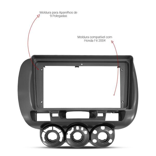 Imagem de Moldura Multimidia 9 Polegadas Honda Fit 2004 em Diante