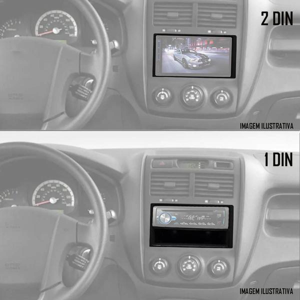 Imagem de Moldura Painel 1/2 Din Rádio Multimídia Kia Sportage 1995 até 2010