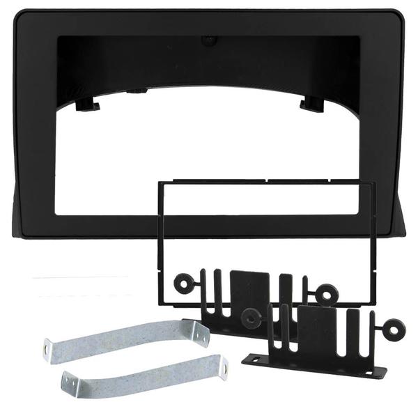 Imagem de Moldura Painel 2 Din 7" Polegadas Fiat Palio, Siena, Strada, Weekend 1996 até 2005 Preto