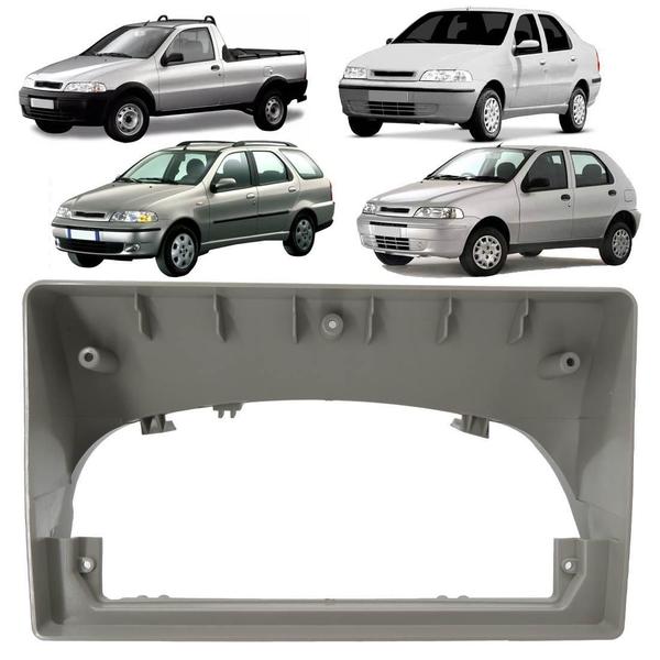 Imagem de Moldura Painel 2 Din 9 Polegadas Fiat Palio, Siena, Strada,