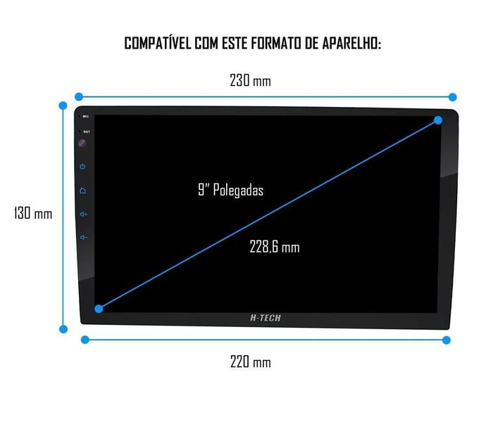 Imagem de Moldura Painel 2 Din 9 Polegadas Gm Spin Onix 2012 A 2018