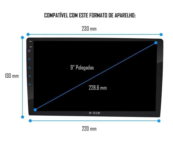 Moldura Painel 2 Din 9 Polegadas Gol Saveiro Voyage G7 G8 - Ludovico Imagem de Moldura Painel 2 Din 9 Polegadas Gol Saveiro Voyage G7 G8