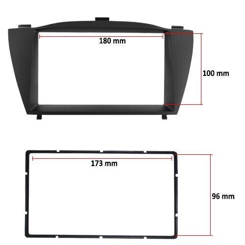 Imagem de Moldura Painel 2 Din Dvd Hyundai IX35 2010 à 2018 Expex Preta