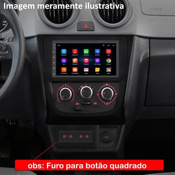 Imagem de Moldura Painel 2 Din Gol G5 Saveiro e Voyage 2008 A 2012 Multimidia Som Design Moderno