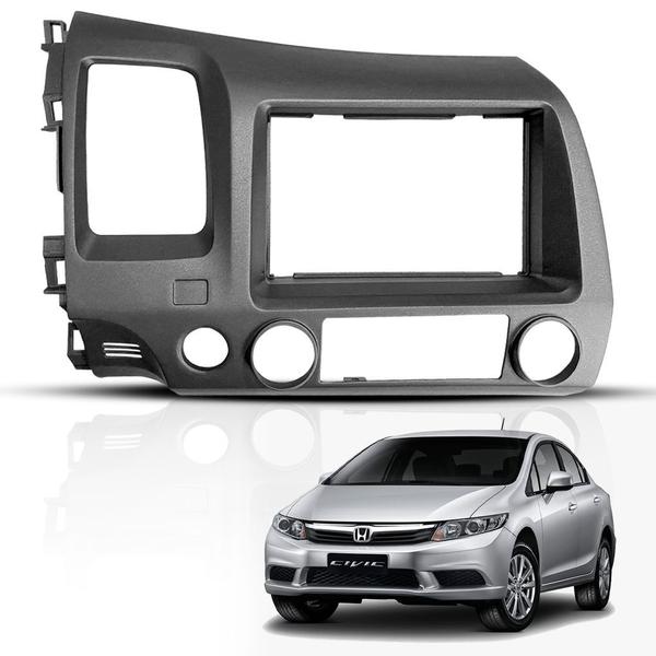 Imagem de Moldura Painel 2 Din MP5 New Civic 2007 2008 2009 2010 2011