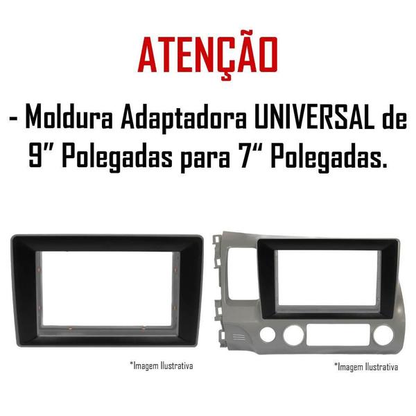 Imagem de Moldura Painel Adaptadora 9 Polegadas 7 Polegadas Universal