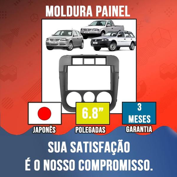 Imagem de Moldura painel gol g4 05/08 2 din jp volkswagen