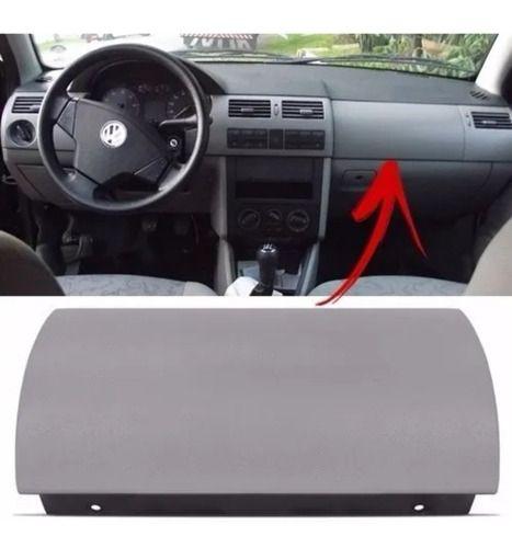 Imagem de Moldura Painel Gol Saveiro G3 Air Bag Cinza Flanel 2000 2001 2002 2003 2004 2005