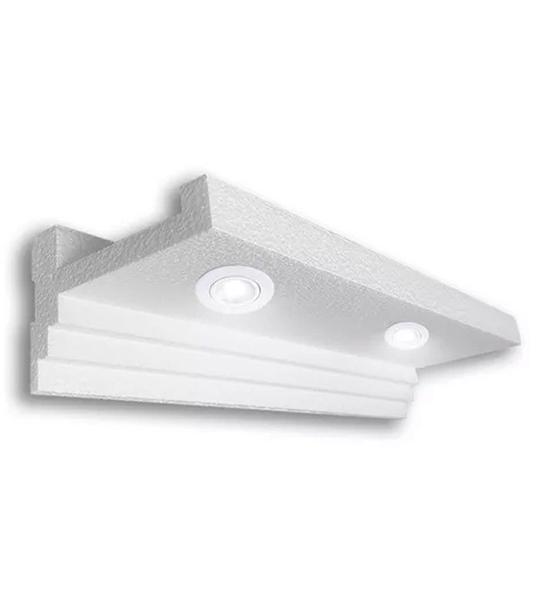 Imagem de Moldura Sanca Spot Led Isopor Roda Teto Forro 3 Metros Linear