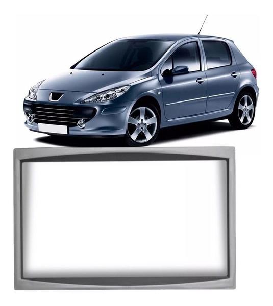 Imagem de Moldura Som Painel Dvd 2din Multimídia Peugeot 307 Autoplast Prata