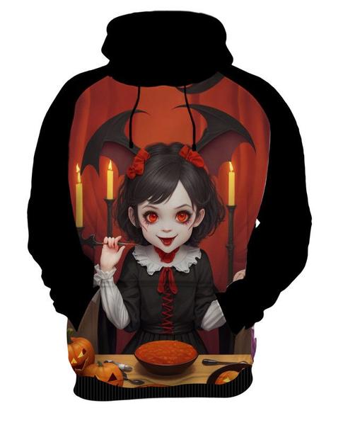 Imagem de Moletom Casaco Tshirt Halloween Vampira Sangue Fantasia 4