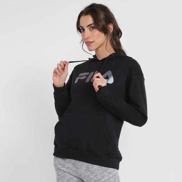 Moletom Fila Comfort Letter Capuz Feminino Moletom Fila Comfort Letter Capuz Feminino