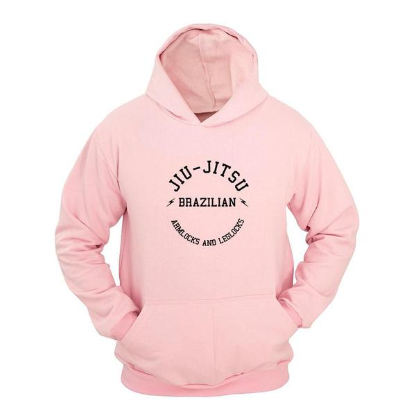 Moletom Masculino Canguru Estampa Jiu Jitsu Arm Lock Capuz