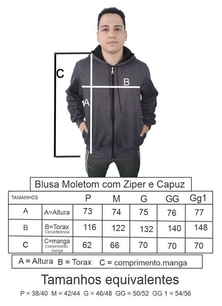 Moletom Masculino com Ziper Blusa De Frio Casaco Com Capuz Bolso