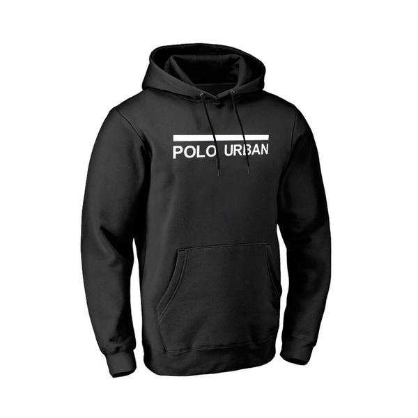 Moletom Quente e Confortável Polo Urban Com Capuz Ajustável Bolsos Imagem de Moletom Quente e Confortável Polo Urban Com Capuz Ajustável Bolsos