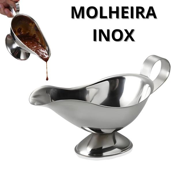 Imagem de Molheira Inox Tigela Para Molho Recipiente Para Molhos 150ml Cozinha Mini Molheiras Tijela Shoyu