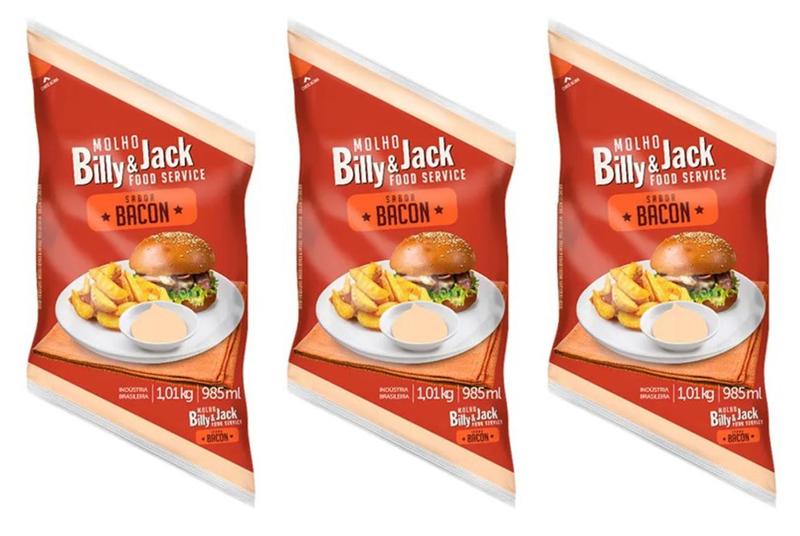 Imagem de Molho Billy & Jack Bacon 1kg - kit c/ 3 unds