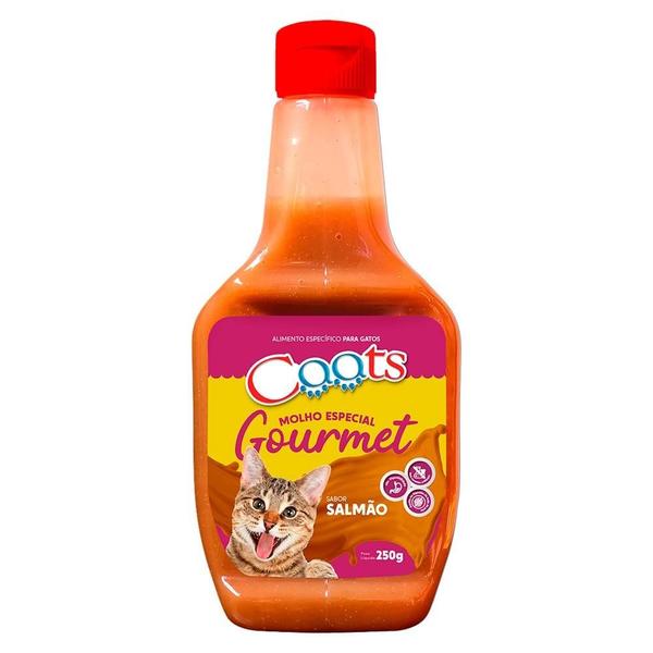 Molho Caats Gourmet Salmão para Gatos Adutos - 250 g Imagem de Molho Caats Gourmet Salmão para Gatos Adutos - 250 g