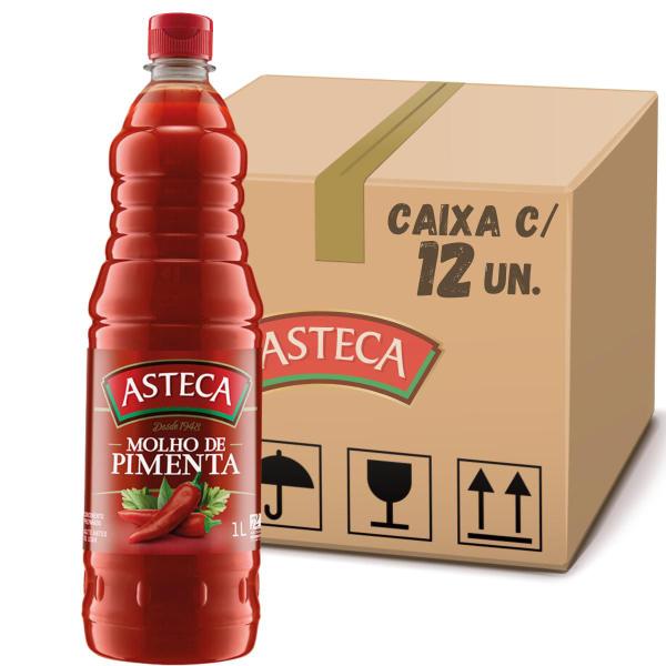 Imagem de Molho de pimenta asteca  caixa com 12 un de 1 litro