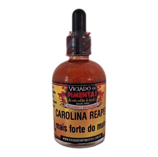 Molho De Pimenta Carolina Reaper Com Azeite 60 Ml - VICIADO EM PIMENTAS Imagem de Molho De Pimenta Carolina Reaper Com Azeite 60 Ml