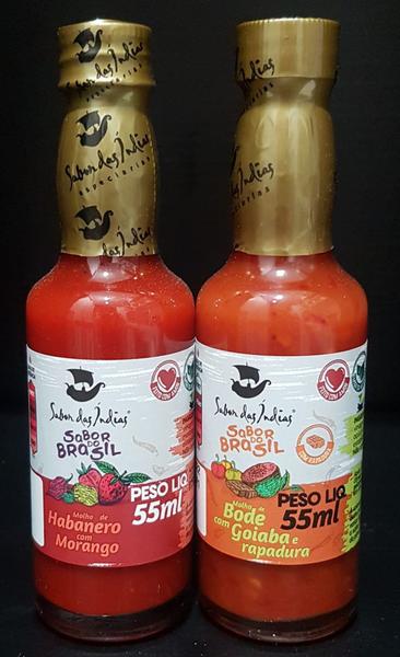 Molho de pimenta habanero com morango e molho de pimenta bode com goiaba e rapadura - SABOR DAS INDIAS Imagem de Molho de pimenta habanero com morango e molho de pimenta bode com goiaba e rapadura