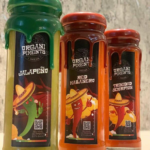 Molho de Pimenta Natural Trinidad Scorpion 110ml - OrganiPiments Imagem de Molho de Pimenta Natural Trinidad Scorpion 110ml - OrganiPiments