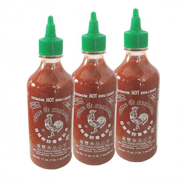 Imagem de Molho De Pimenta Sriracha Huy Fong 481g ( Kit Com 3)