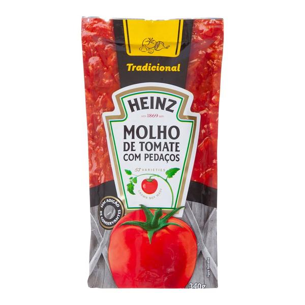 Molho De Tomate Heinz Tradicional Sache 340g Imagem de Molho De Tomate Heinz Tradicional Sache 340g