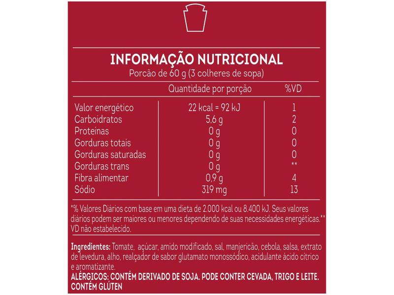 Molho de Tomate Manjericão Heinz - 300g Imagem de Molho de Tomate Manjericão Heinz - 300g