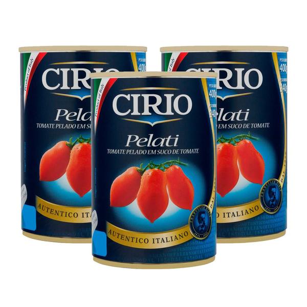 Imagem de Molho de Tomate Pelado Cirio Pack com 3 Unidades 400g Cada