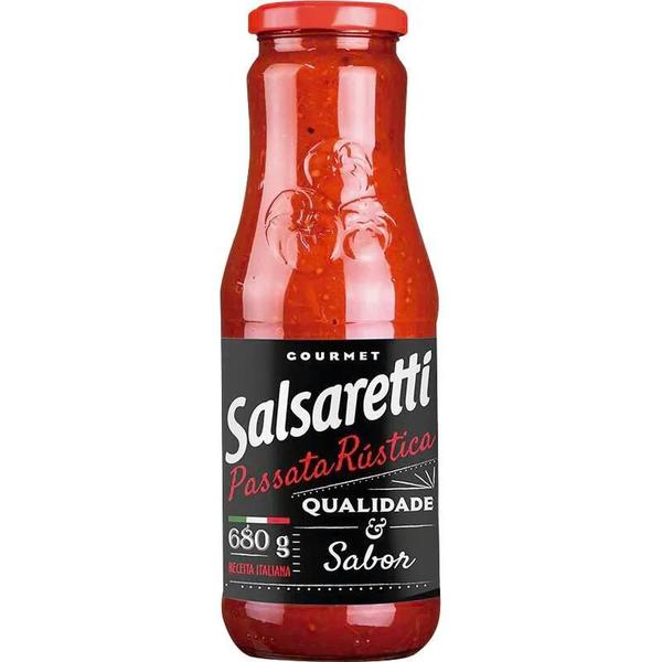 Imagem de Molho de Tomate Salsaretti Passata Rústica Vidro com 680g